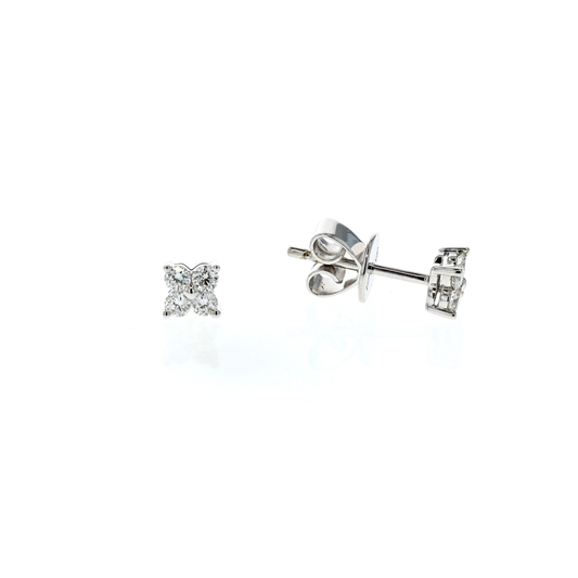 18KT White Gold 0.24ctw Diamond Stud Earrings