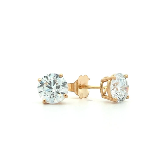 14KT Yellow Gold 2.00ctw Lab Grown Diamond Stud Earrings