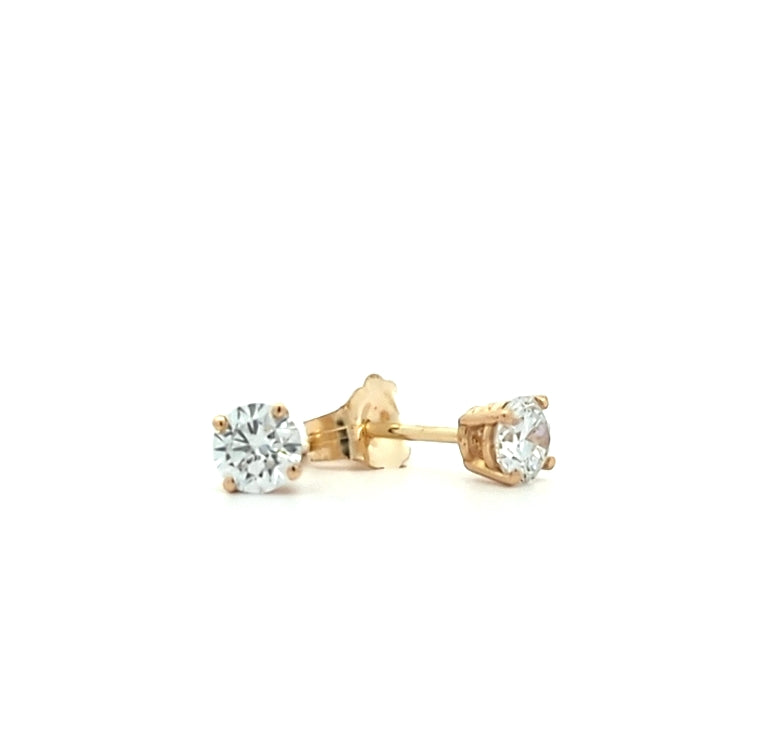 14KT Yellow Gold 0.45ctw Lab Grown Diamond Stud Earrings