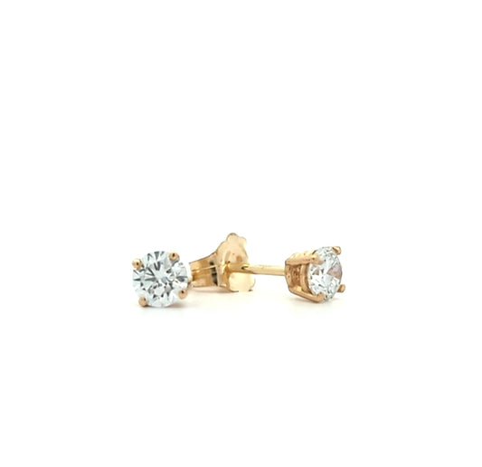 14KT Yellow Gold 0.43ctw Lab Grown Diamond Stud Earrings
