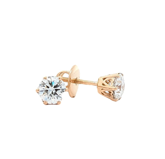 18KT Yellow Gold 2.10ctw Lab Grown Diamond Stud Earrings