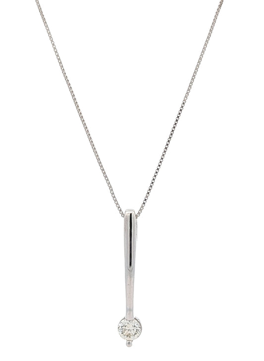 10KT White Gold 0.20ctw Diamond Pendant