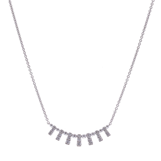18KT White Gold 0.30ctw Diamond 16" Necklace