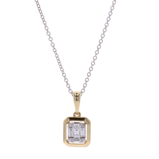 Simon G - 18KT Two-Tone Gold 0.15ctw Diamond 19" Necklace