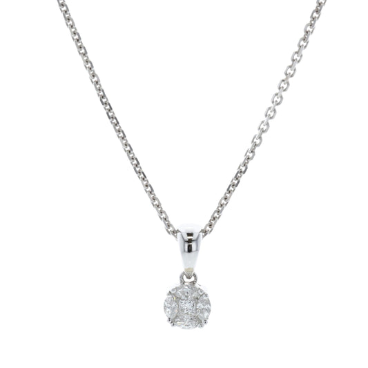 18KT White Gold 0.25ctw Diamond 18" Necklace