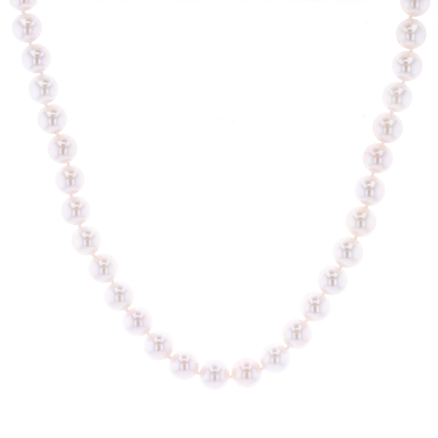 14KT White Gold 7.5-8mm Akoya Pearl 18'' Necklace