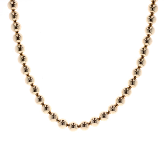 14KT Yellow Gold 18" 8.9mm "Tiffany Style" Ball Necklace