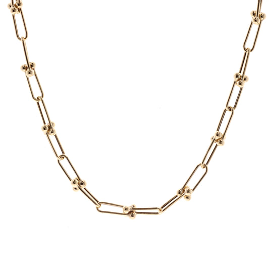 14KT Yellow Gold 18" 4.5mm "Tiffany Style Hardware" Necklace
