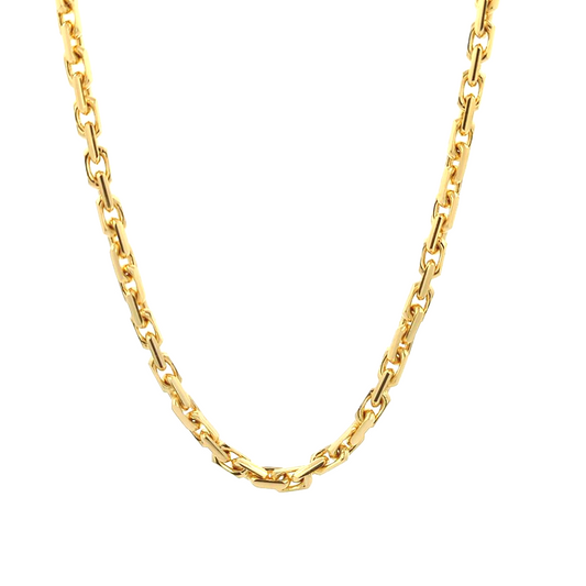 18KT Yellow Gold 26 3.7mm Oval Link Chain