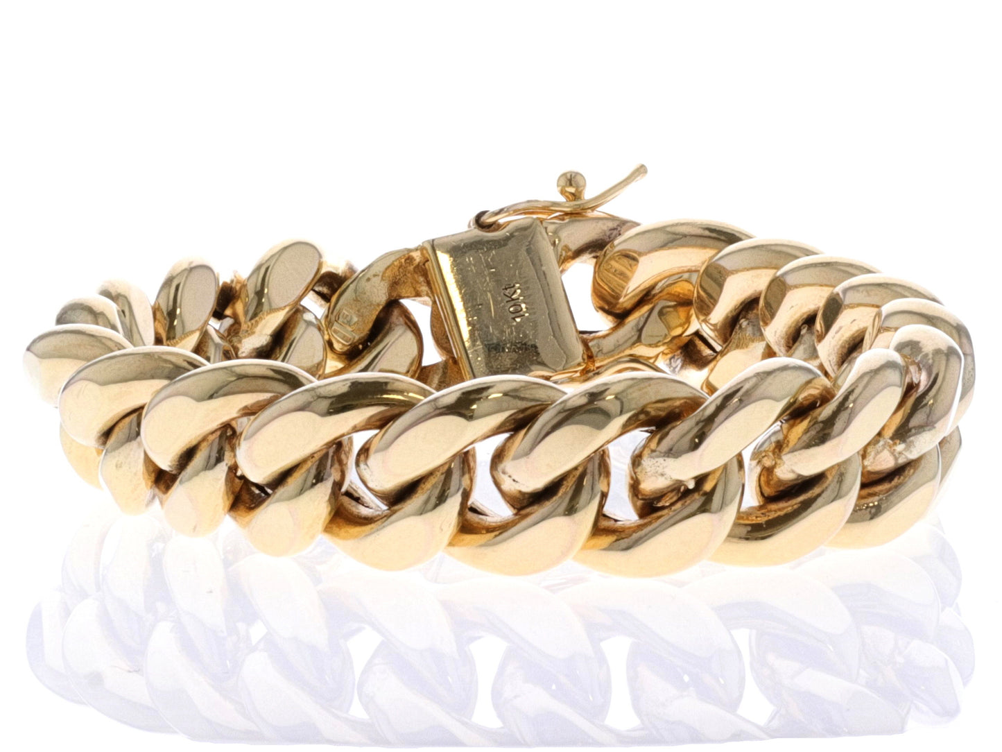 10KT Yellow Gold 9" Curb Link Bracelet