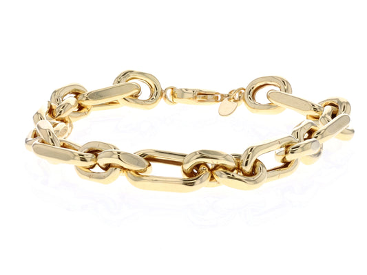 14KT Yellow Gold 8" Oval Link Bracelet