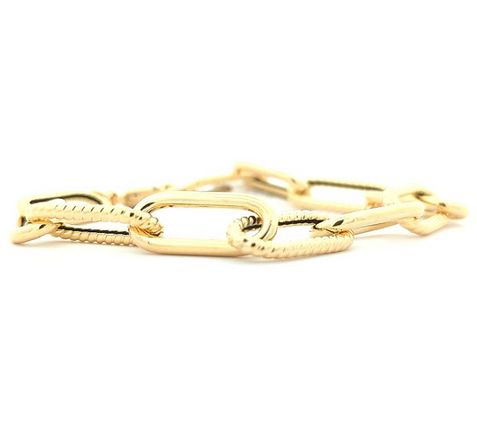 14KT Yellow Gold 8" Paperclip Bracelet