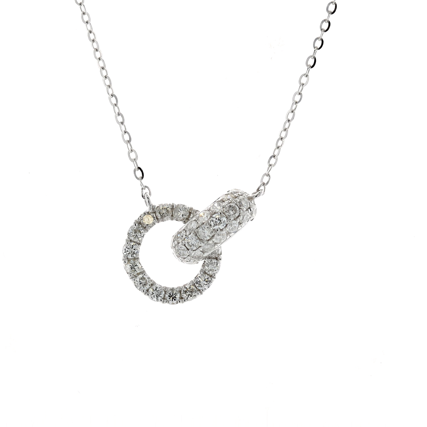 14KT White Gold 0.45ctw Diamond 16" Estate Necklace