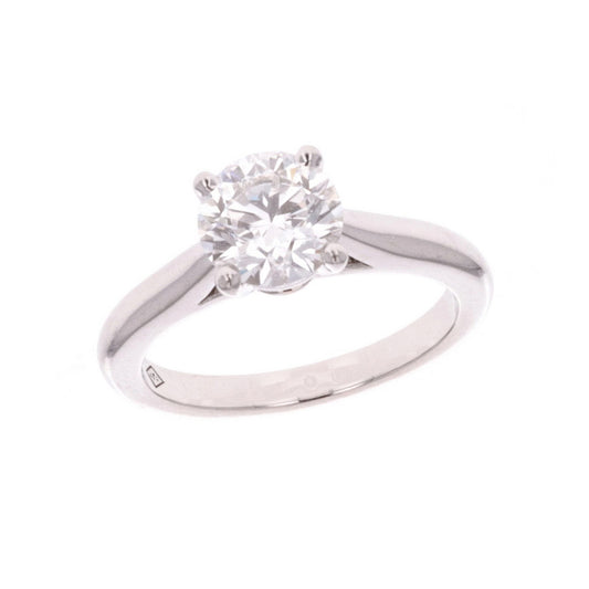18KT White Gold 1.20ctw Diamond Solitaire Estate Engagement Ring size 4.5