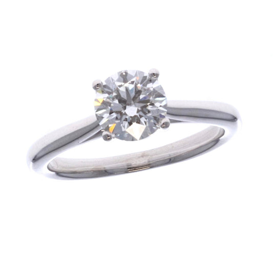Platinum 1.12ctw Canadian Diamond Solitaire Estate Engagement Ring size 6.25