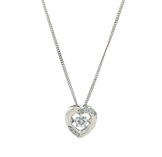 14KT White Gold 0.14ctw Diamond 18" Estate Necklace