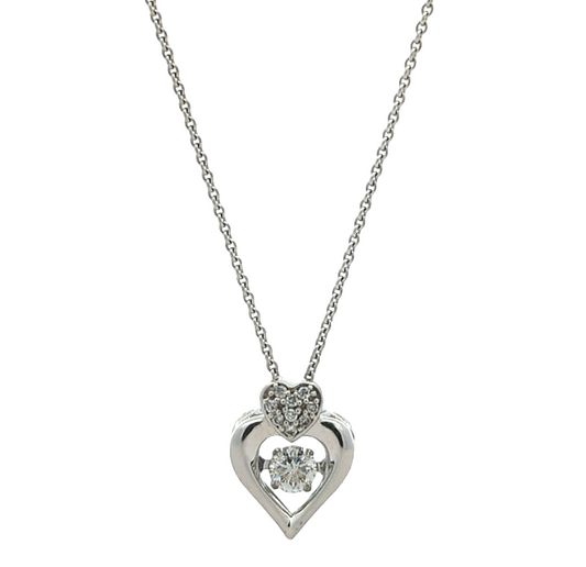 10KT White Gold 0.21ctw Diamond 18" Estate Necklace