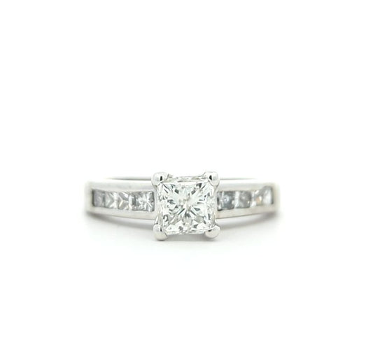 Platinum 1.43ctw Canadian Diamond Engagement Ring size 5.5