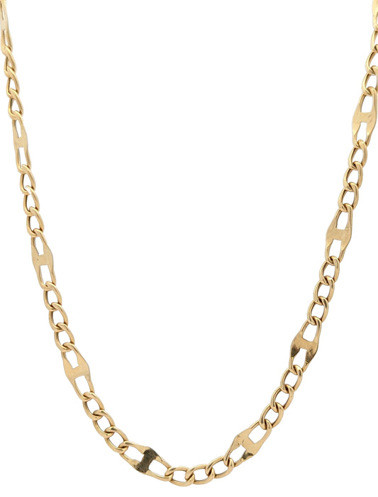 18KT Yellow Gold 20" Figaro Chain
