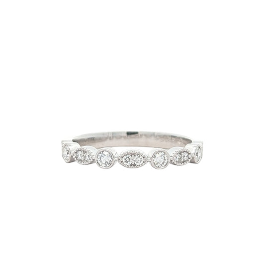 14KT White Gold 0.25ctw Diamond Band
