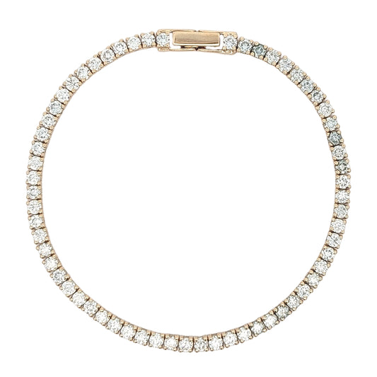 14KT Yellow Gold 3.54ctw Lab Grown Diamond 7" Tennis Bracelet