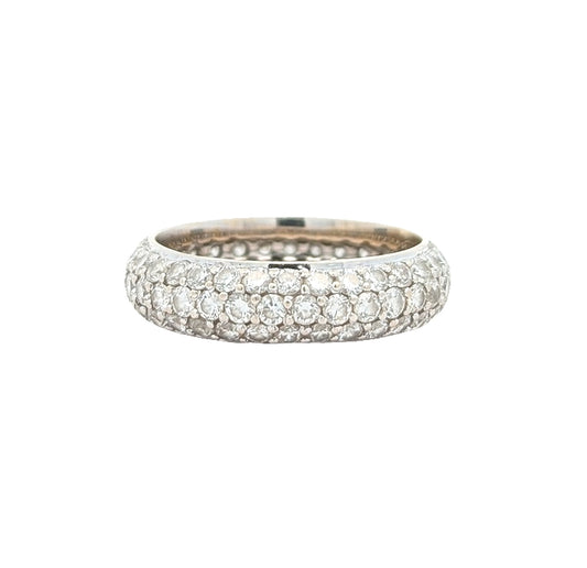 18KT White Gold 2.80ctw Diamond Estate Band size 7.25