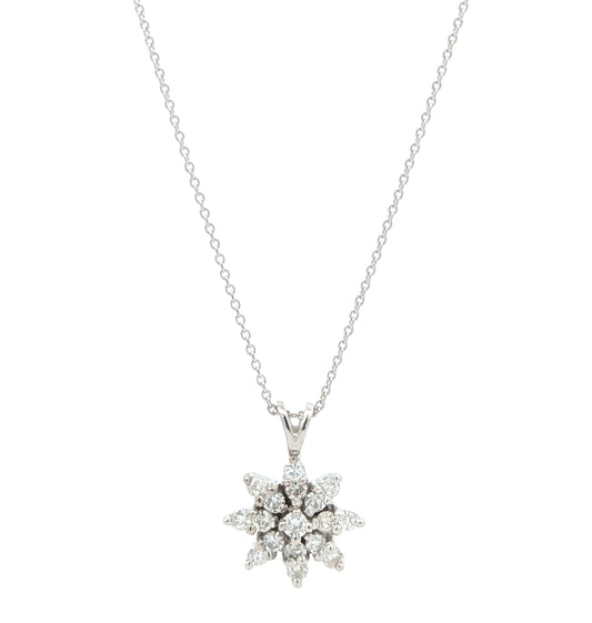 14-18KT White Gold 0.45ctw Diamond Estate 18" Necklace