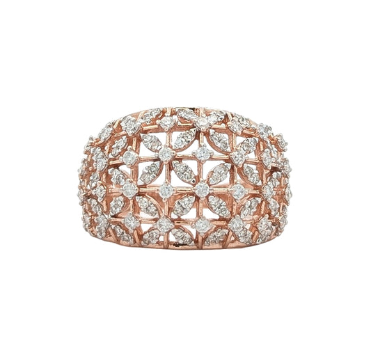 10KT Rose Gold  0.75ctw Diamond "Michael Hill" Estate Ring size 7.25