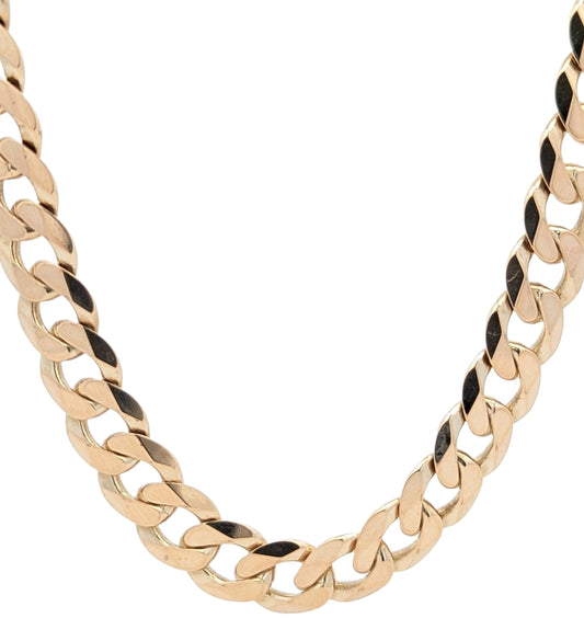 9K Yellow Gold 20" Curb Estate Chain