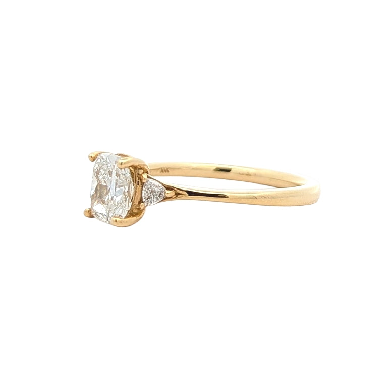 18K Yellow Gold 1.12ctw Diamond Estate Ring