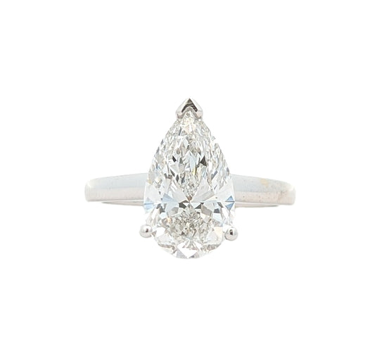 18KT White Gold 3.32ctw Lab-Grown Diamond Engagement Ring size 7
