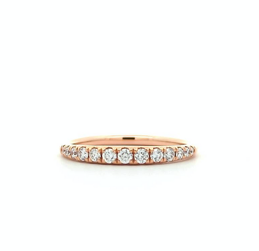 18KT Rose Gold 0.28ctw Diamond Band size 6.75