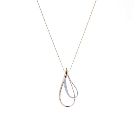 14KT Yellow and White Gold 0.24ctw Diamond Necklace