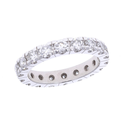18KT White Gold Diamond Estate Eternity Ring Size 6