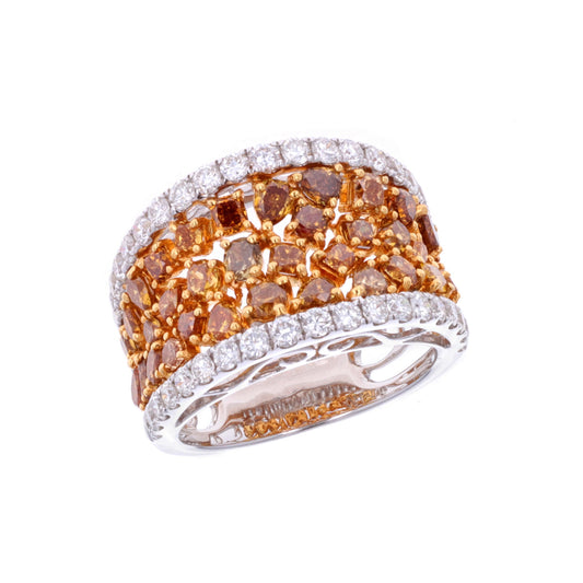 18KT White Gold Fancy Diamond Estate Ring size 7.25