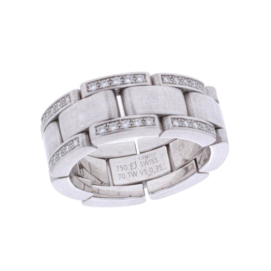 18KT White Gold 0.35ctw Diamond Estate Band size 8.5