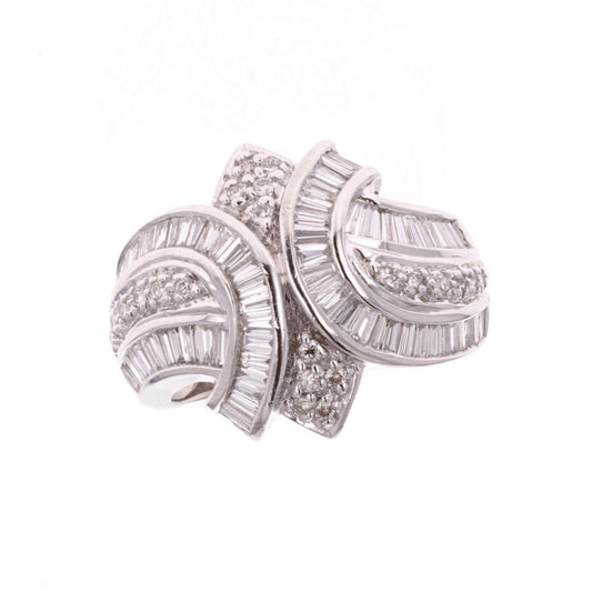 14KT White Gold 1.64ctw Diamond Estate Ring size 7.5