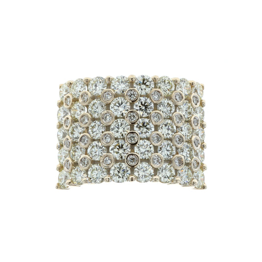 10KT Yellow Gold 4.25ctw Diamond Estate Cluster Ring size 10