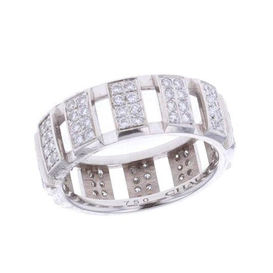 18KT White Gold 0.96ctw Diamond Band size 6.75
