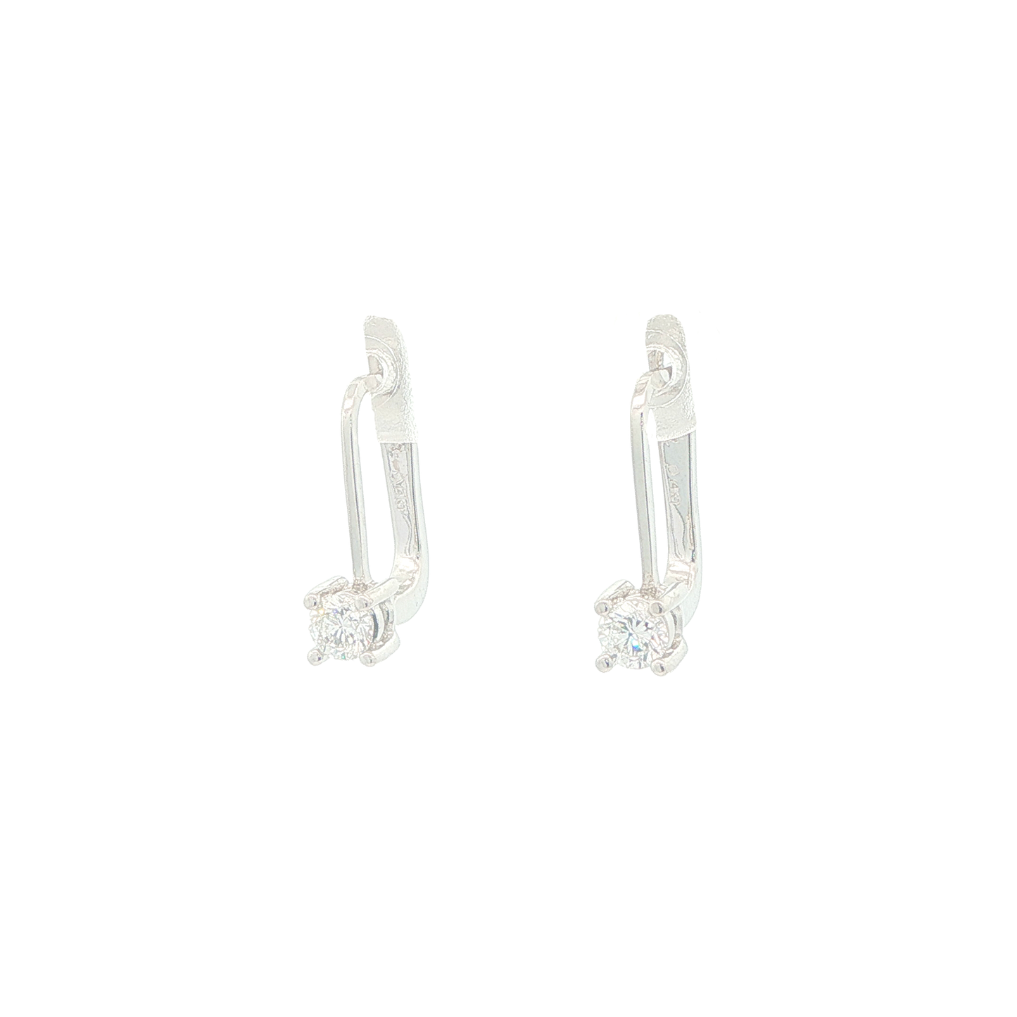 14KT White Gold 0.41ct Diamond Drop Estate Earrings