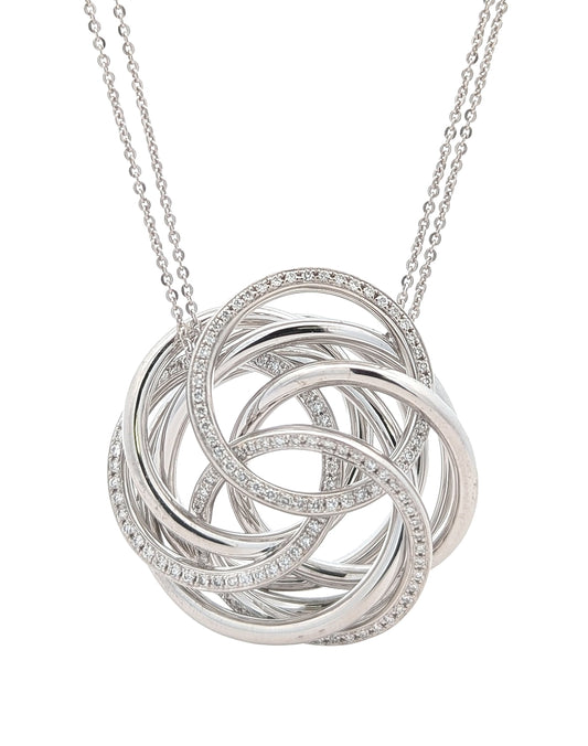 18KT White Gold 0.60ctw Diamond Estate Necklace