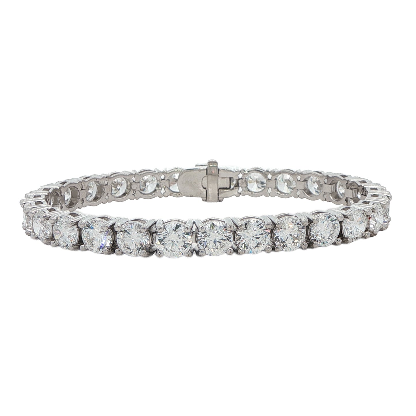 14KT White Gold 27.41ctw Lab-Grown Diamond 7.5 Estate Tennis Bracelet