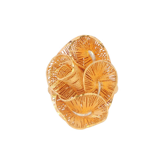 21KT Yellow Gold Estate Flower Ring size 7.5