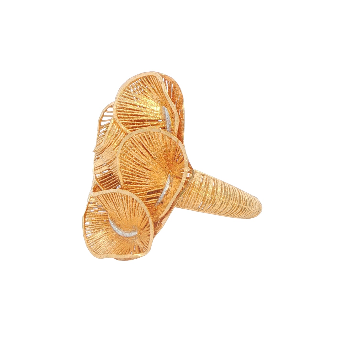 21KT Yellow Gold Estate Flower Ring size 7.5