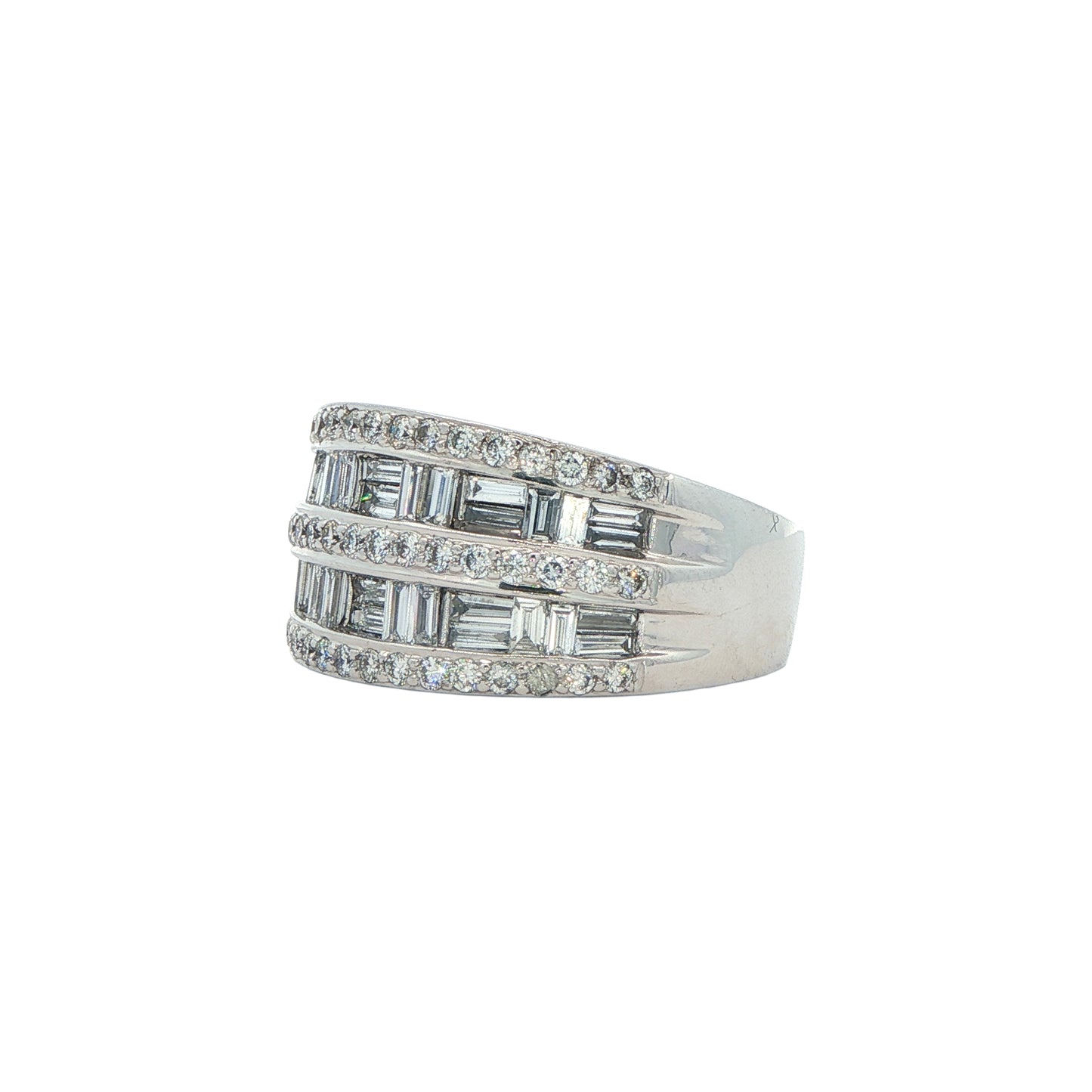 18KT White Gold 2.28ctw Diamond Estate Ring size 7