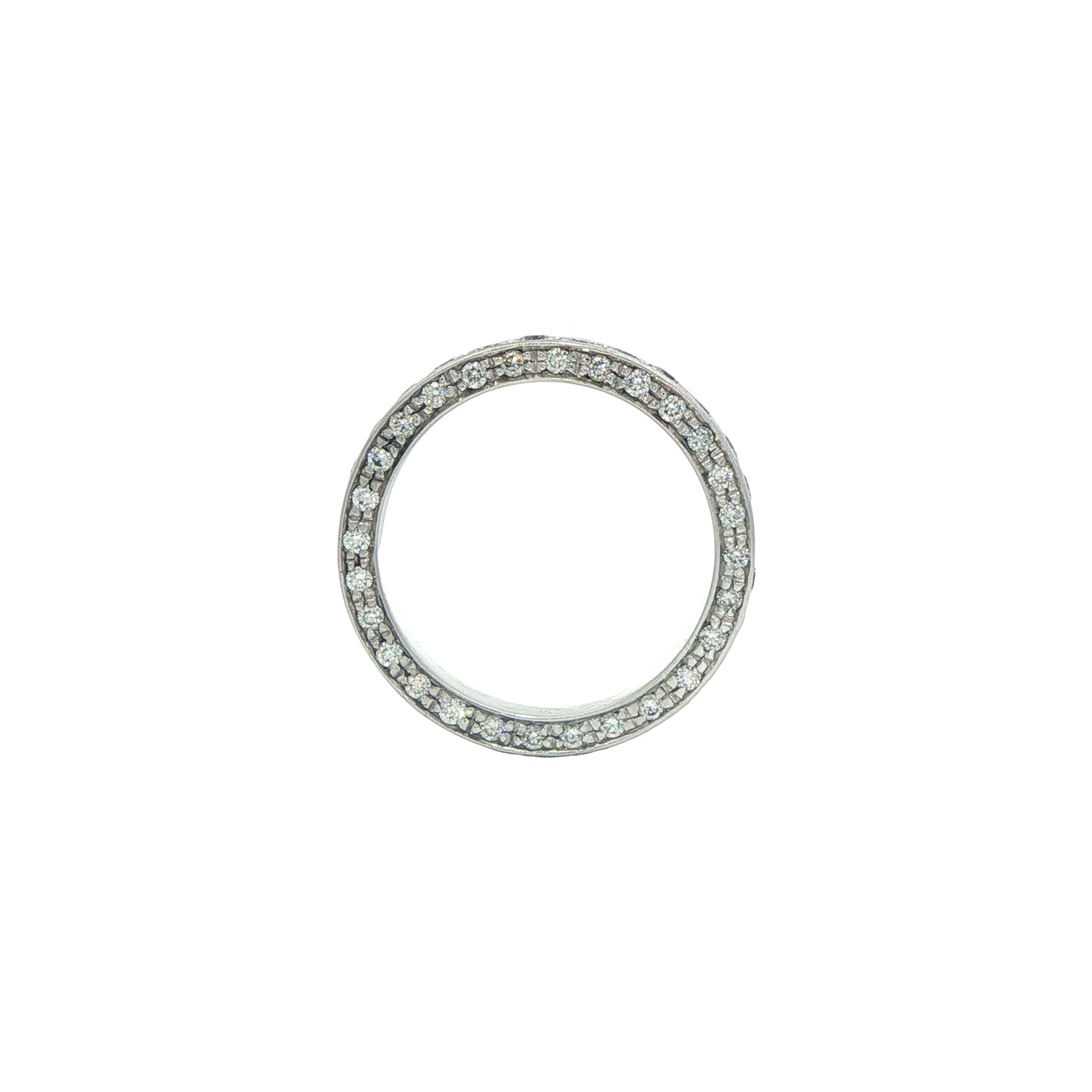 18KT White Gold 1.17ctw Diamond Estate Band size 5.5