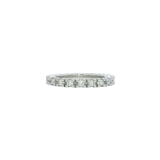 14KT White Gold 0.50ctw Diamond Estate Eternity Band size 5.5