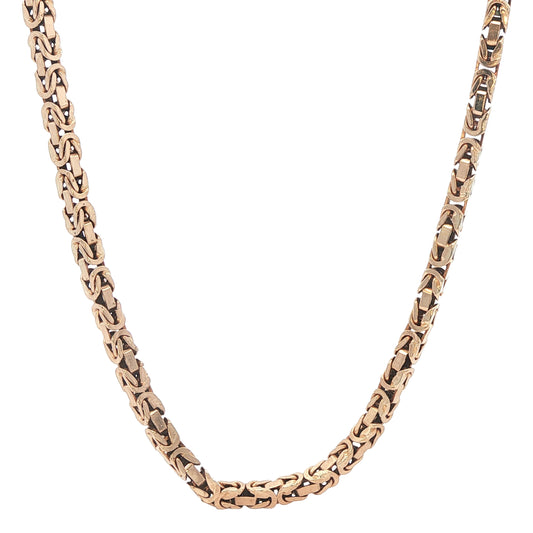 10K Yellow Gold 3mm Byzantine 28 Estate Chain