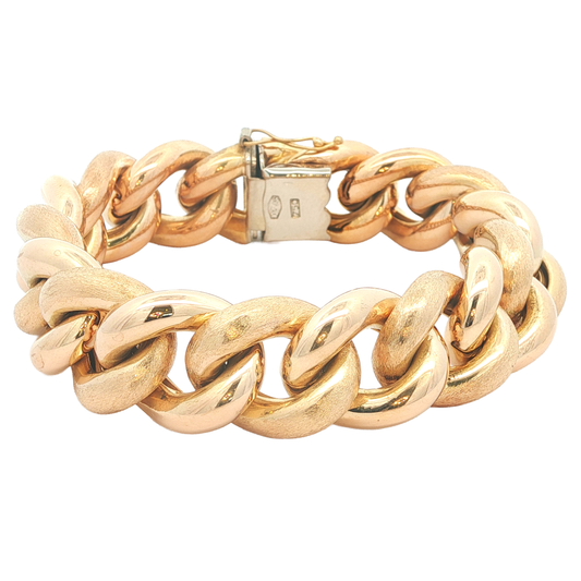 18K Yellow Gold 7 3/4" Curb Link Bracelet