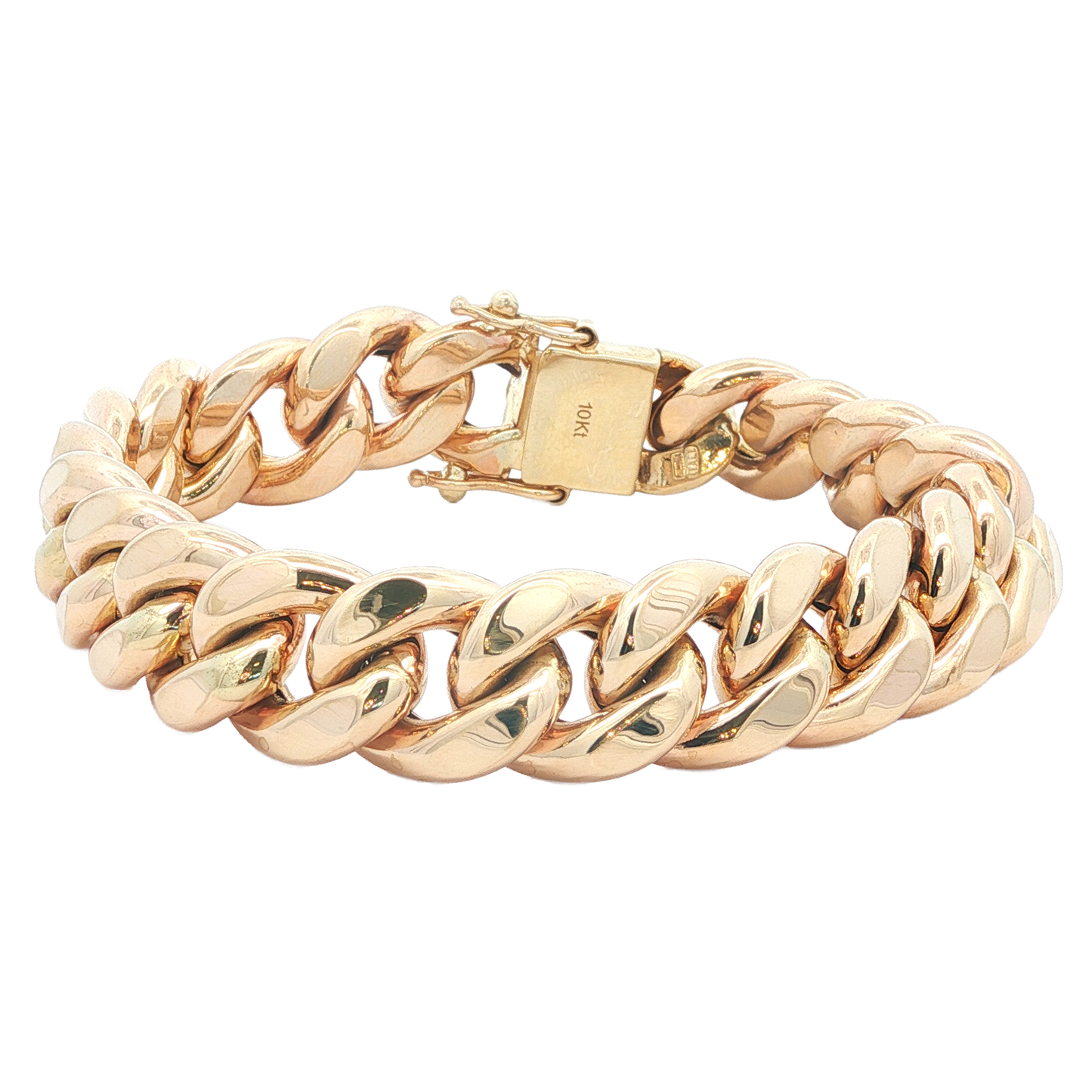 10KT Yellow 9" Cuban Link Bracelet